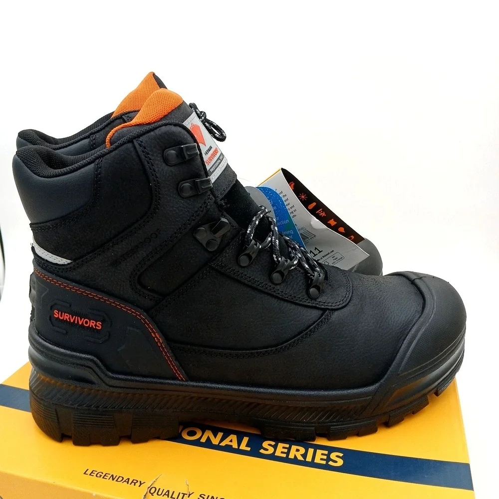 Herman Survivors groundbreaker‎ Steel Toe leather waterproof Work Boots Black 11